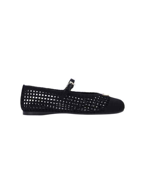 26SS 프라다 크로셰 발레리나 슈즈 1F364O 005 2F46 F0002 BLACK