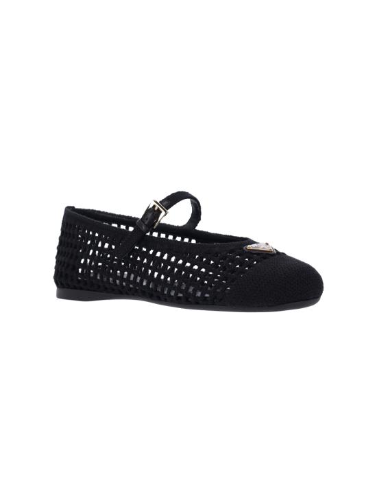 26SS 프라다 크로셰 발레리나 슈즈 1F364O 005 2F46 F0002 BLACK - PRADA