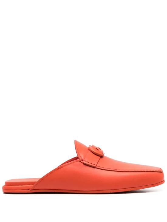  살바토레 페라가모 뮬/슬리퍼 페라가모 로고 버클 백리스 슬리퍼 샌들 오렌지 - SALVATORE FERRAGAMO