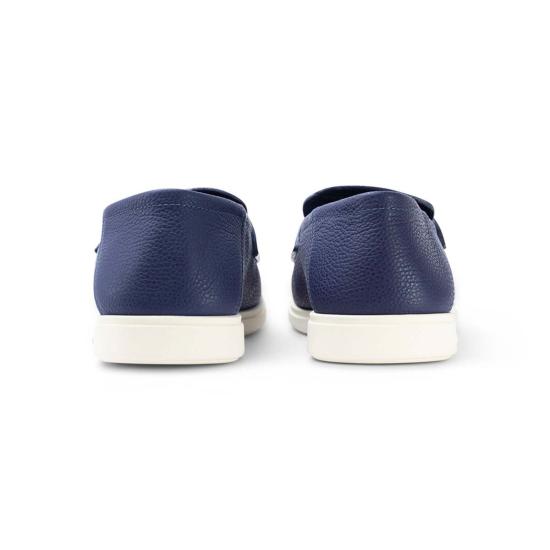  살바토레 페라가모 로퍼 페라가모 간치니 플라크 가죽  블루 - SALVATORE FERRAGAMO