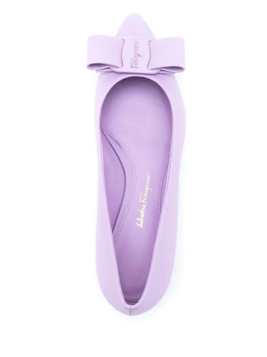  살바토레 페라가모 플랫 슈즈 페라가모 비바 보우 발레리나 슈즈 퍼플 - SALVATORE FERRAGAMO