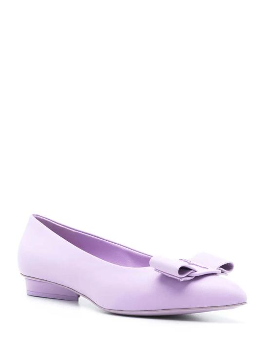  살바토레 페라가모 플랫 슈즈 페라가모 비바 보우 발레리나 슈즈 퍼플 - SALVATORE FERRAGAMO