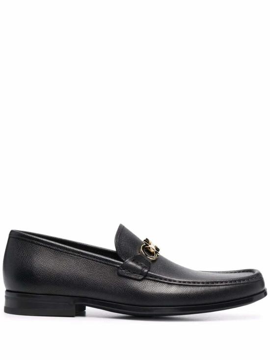 살바토레 페라가모 로퍼 페라가모 간치니 플라크 가죽  블랙 - SALVATORE FERRAGAMO