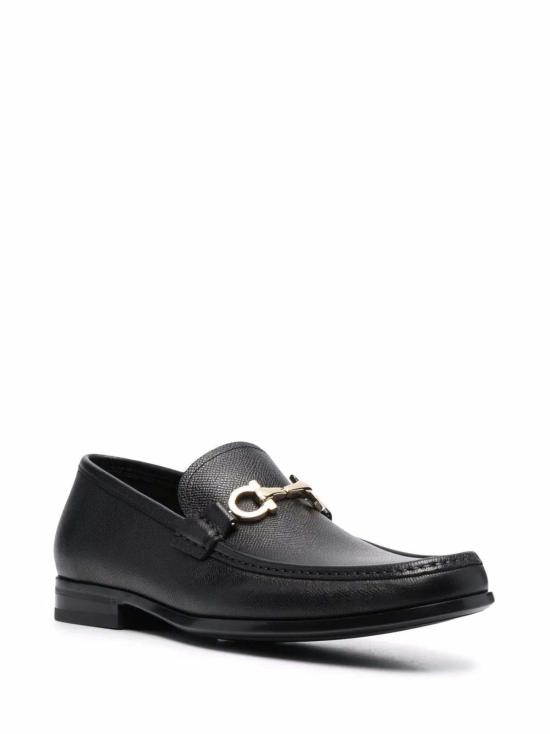  살바토레 페라가모 로퍼 페라가모 간치니 플라크 가죽  블랙 - SALVATORE FERRAGAMO