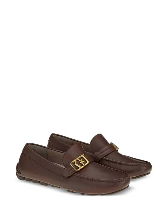  살바토레 페라가모 로퍼 페라가모 간치니 버클 가죽  브라운 - SALVATORE FERRAGAMO