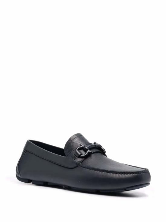  살바토레 페라가모 로퍼 페라가모 엠보싱 로고 가죽  블루 - SALVATORE FERRAGAMO