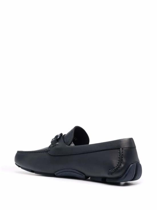  살바토레 페라가모 로퍼 페라가모 엠보싱 로고 가죽  블루 - SALVATORE FERRAGAMO