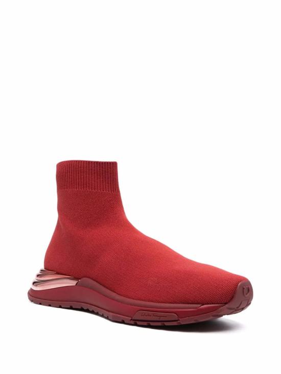  살바토레 페라가모 스니커즈 페라가모 니트 하이탑 삭스  030177746045 레드 - SALVATORE FERRAGAMO