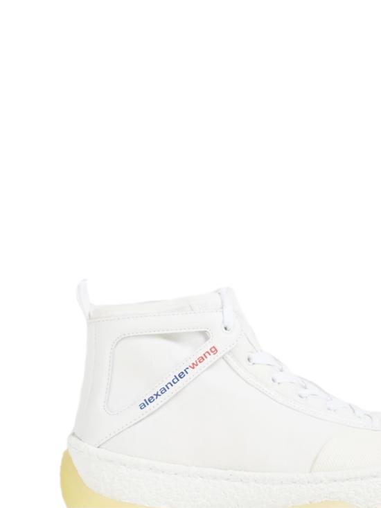  알렉산더 왕 스니커즈 A1 로고 미드탑  화이트 - ALEXANDER WANG