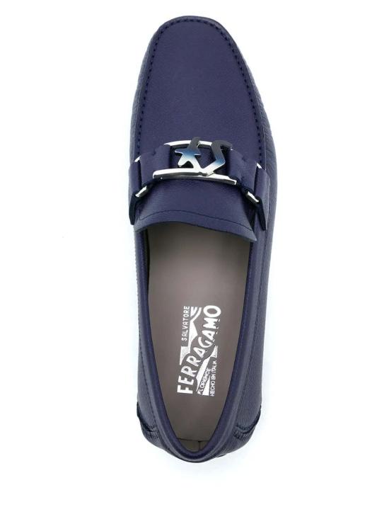  살바토레 페라가모 로퍼 페라가모 로고 플라크  블루 - SALVATORE FERRAGAMO