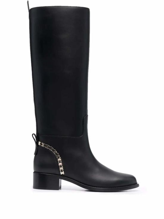  살바토레 페라가모 부츠 페라가모 바라 체인 니하이  블랙 - SALVATORE FERRAGAMO