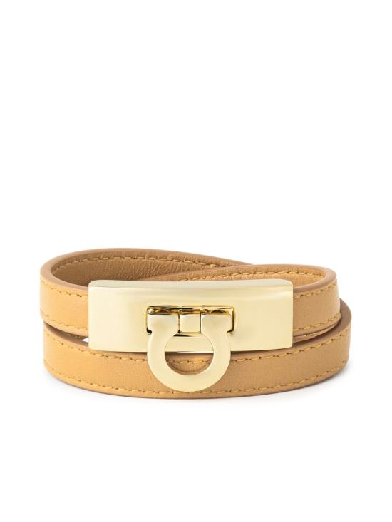  살바토레 페라가모 팔찌 페라가모 허그 간치니 로고 브레이슬릿 베이지 - SALVATORE FERRAGAMO