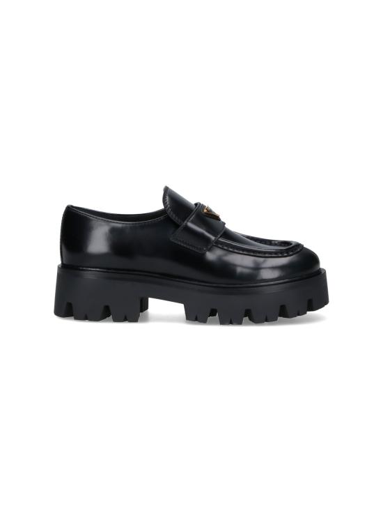26SS 프라다 브러시드 레더  청키 로퍼 1D185O 050 055 F0002 Black