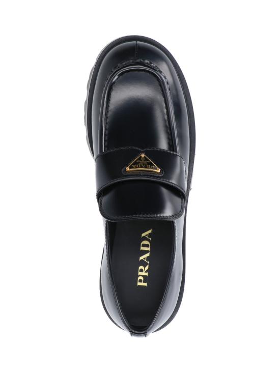 26SS 프라다 브러시드 레더  청키 로퍼 1D185O 050 055 F0002 Black - PRADA