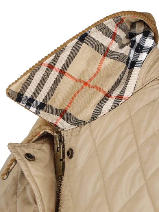 26FW 버버리 퀄티드 나일론 반 자켓 8107464 C1544 Cream - BURBERRY