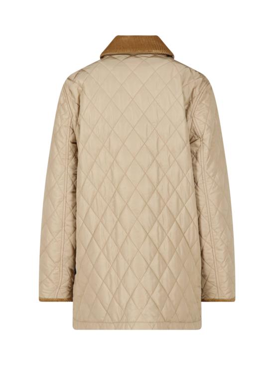 26FW 버버리 퀄티드 나일론 반 자켓 8107464 C1544 Cream - BURBERRY