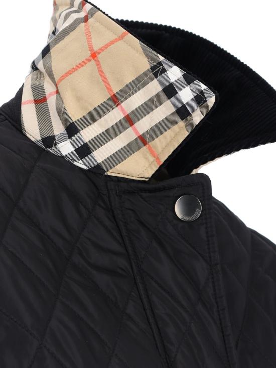 26FW 버버리 퀄티드 나일론 반 자켓 8107463 C1900 Black - BURBERRY