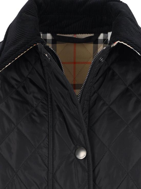 26FW 버버리 퀄티드 나일론 반 자켓 8107463 C1900 Black - BURBERRY