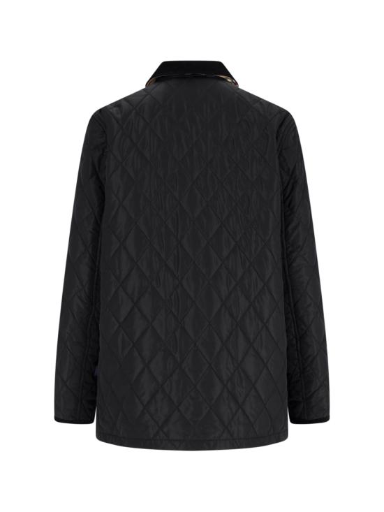 26FW 버버리 퀄티드 나일론 반 자켓 8107463 C1900 Black - BURBERRY