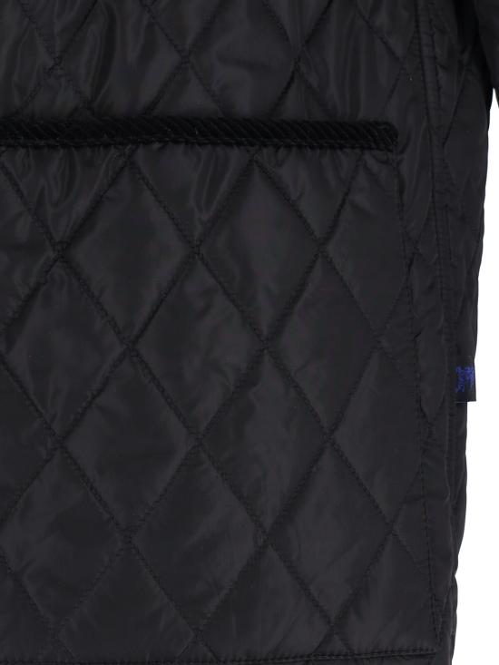 26FW 버버리 퀄티드 나일론 반 자켓 8107463 C1900 Black - BURBERRY