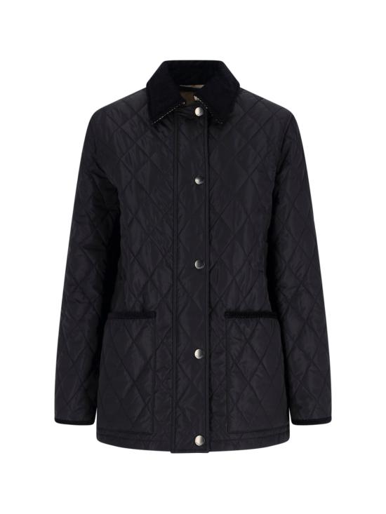 26FW 버버리 퀄티드 나일론 반 자켓 8107463 C1900 Black
