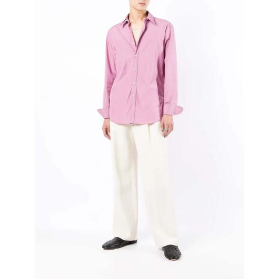  살바토레 페라가모 긴팔 셔츠 페라가모 스트라이프 프린트  핑크 - SALVATORE FERRAGAMO