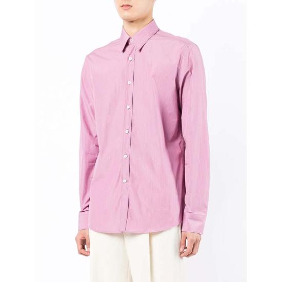  살바토레 페라가모 긴팔 셔츠 페라가모 스트라이프 프린트  핑크 - SALVATORE FERRAGAMO