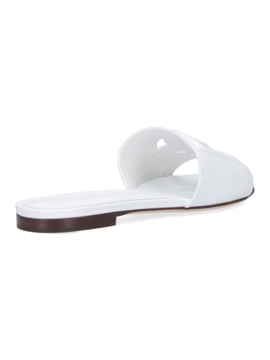 26FW 돌체앤가바나 DG 로고 카프스킨 슬리퍼 CQ0436 AY329 80001 WHITE - DOLCE & GABBANA