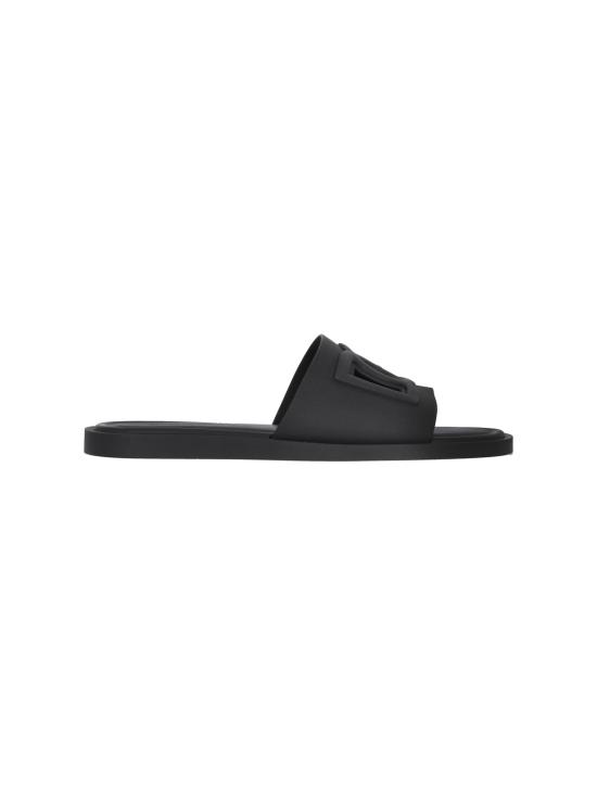 26FW 돌체앤가바나 러버 비치웨어 슬리퍼 CS2215 AN994 80999 BLACK