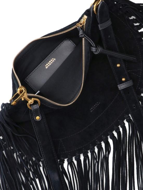 26FW 이자벨마랑 오스칸 호보 프린지 디테일 핸드백 BF0066FC C3C14M 01BK BLACK - ISABEL MARANT