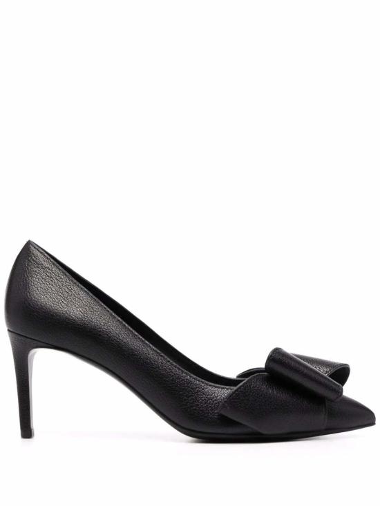  살바토레 페라가모 힐/펌프스 페라가모 70mm 조이 보우 디테일 펌프스 블랙 - SALVATORE FERRAGAMO
