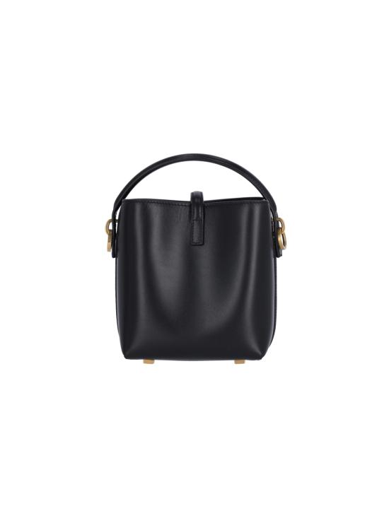 26FW 생로랑 르 37 미니 샤이니 레더 버킷백 765870 2R20W 1000 Black - SAINT LAURENT