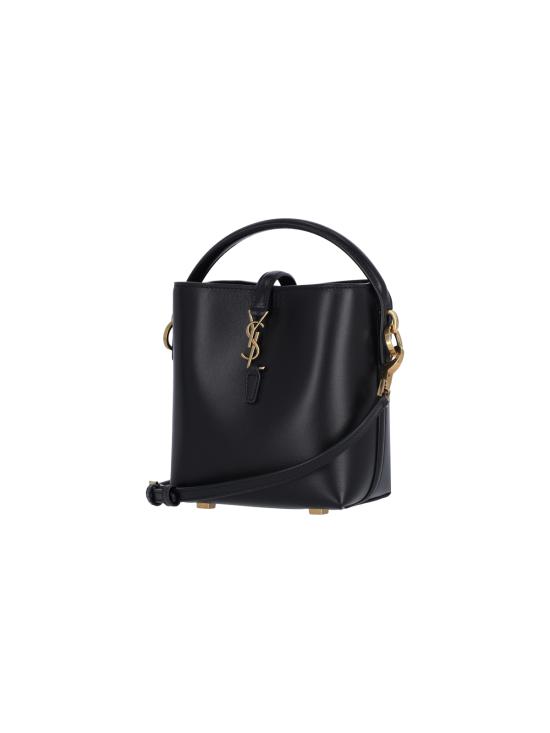 26FW 생로랑 르 37 미니 샤이니 레더 버킷백 765870 2R20W 1000 Black - SAINT LAURENT