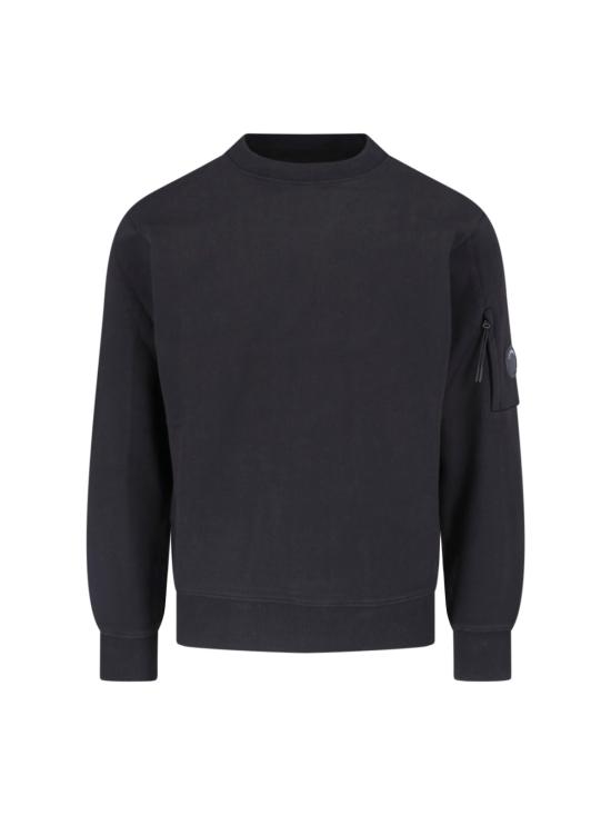 26FW 씨피 컴퍼니 다이애그널 레이즈드 플리스 스웨트셔츠 RCCMSS713A 005086W 999 Black