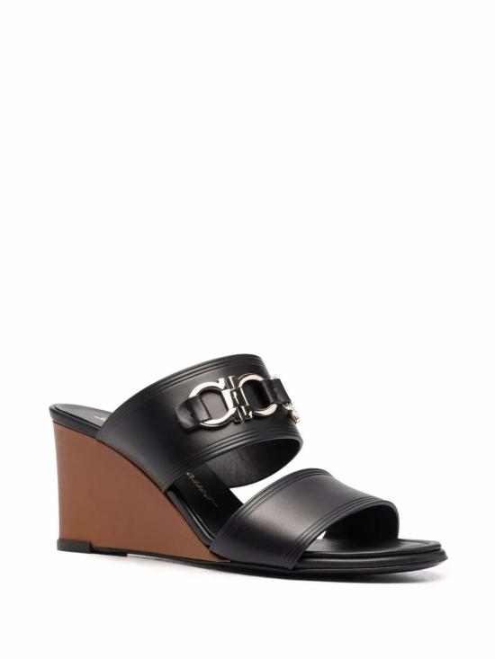  살바토레 페라가모 샌들 페라가모 호스빗 디테일 오픈토 - SALVATORE FERRAGAMO