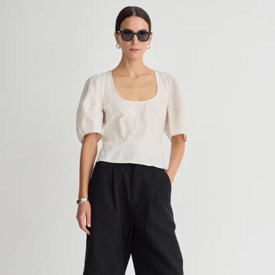  어피스 어파트 블라우스 Apiece Apart Scoop Neck Lina  버치