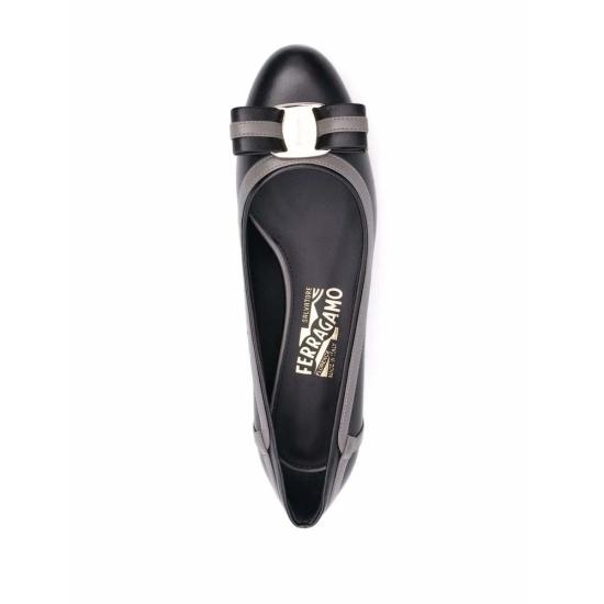  살바토레 페라가모 힐/펌프스 페라가모 바라 보우 30mm 펌프스 블랙 - SALVATORE FERRAGAMO