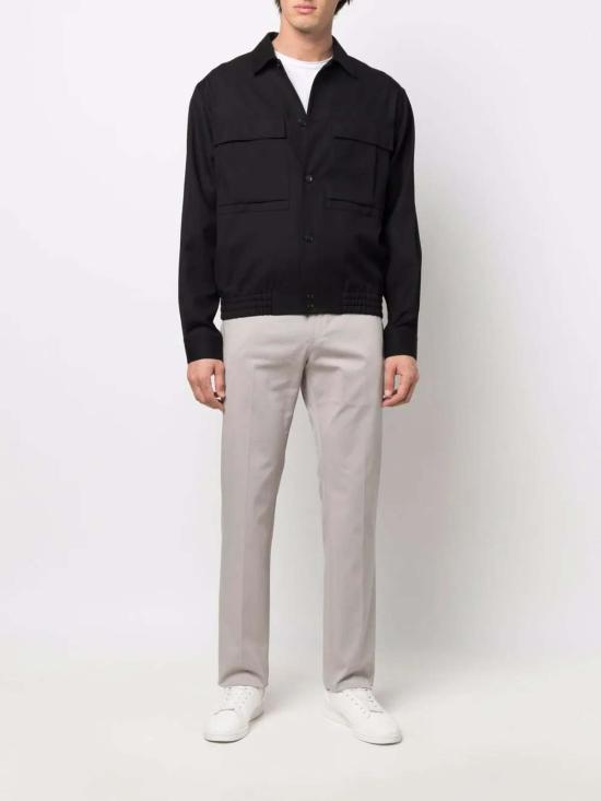  살바토레 페라가모 스트레이트 팬츠 페라가모 미드라이즈 스트레이트 레그 팬츠 그레이 - SALVATORE FERRAGAMO