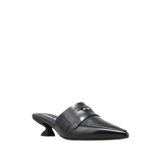 살바토레 페라가모 뮬/슬리퍼 페라가모 포인티드 토 스컬프티드 힐 뮬 블랙 - SALVATORE FERRAGAMO