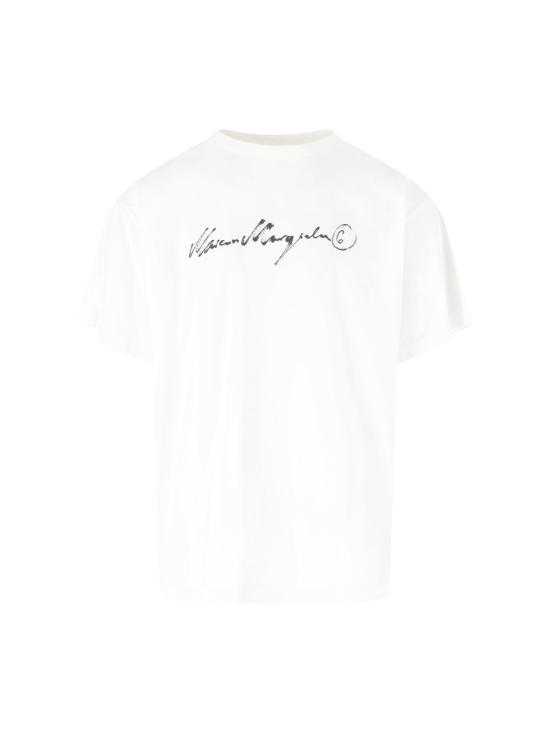 26FW MM6 메종마르지엘라 반팔 티셔츠 SH0GC0077 M20258 101 White