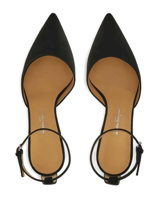  살바토레 페라가모 힐/펌프스 페라가모 80mm 가죽 펌프스 블랙 - SALVATORE FERRAGAMO
