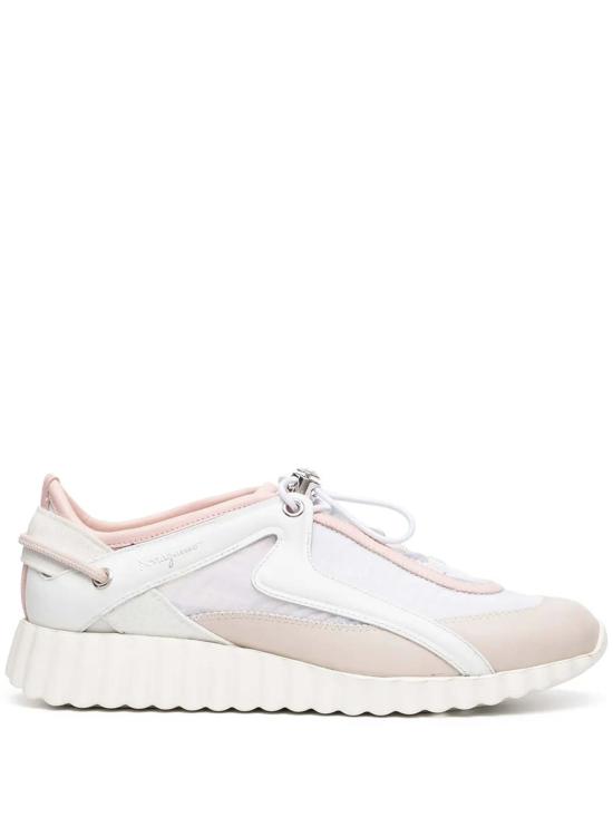  살바토레 페라가모 스니커즈 페라가모 픽시 패널드 로우탑  핑크 - SALVATORE FERRAGAMO