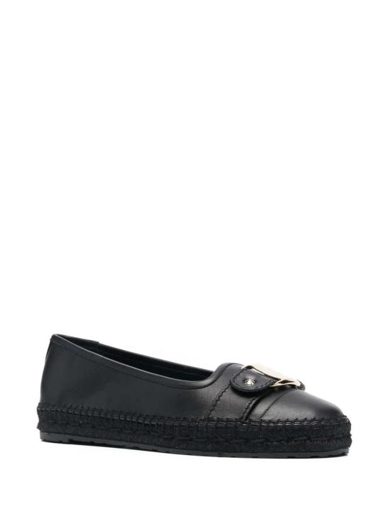  살바토레 페라가모 플랫 슈즈 페라가모 바라 버클 디테일 에스파드리유 블랙 - SALVATORE FERRAGAMO