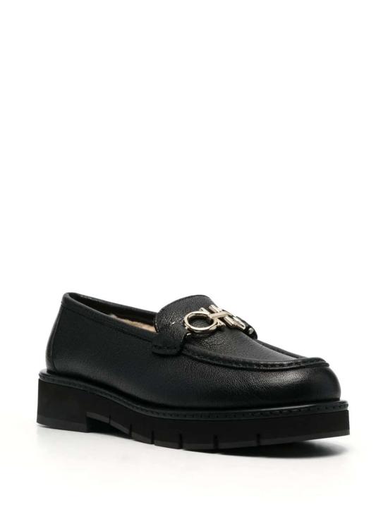  살바토레 페라가모 로퍼 페라가모 버클 디테일 가죽  블랙 - SALVATORE FERRAGAMO
