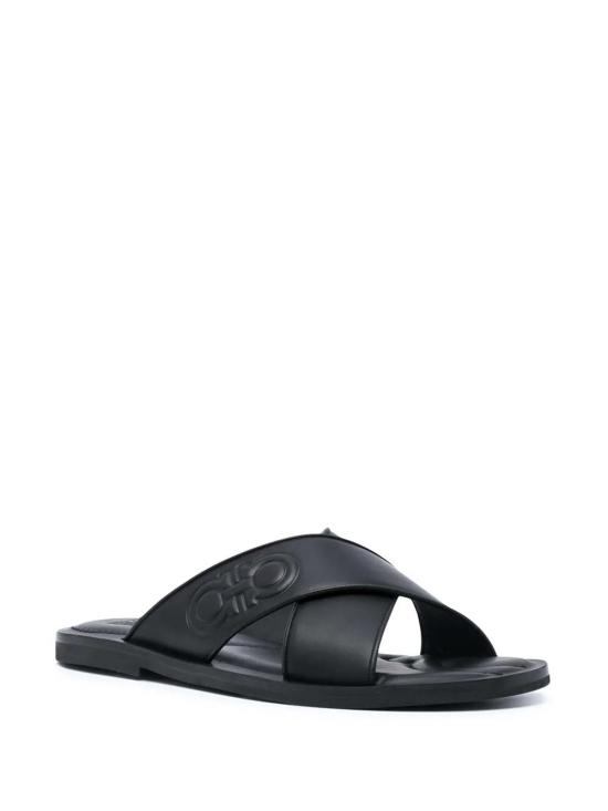  살바토레 페라가모 뮬/슬리퍼 페라가모 크로스오버 스트랩  블랙 - SALVATORE FERRAGAMO