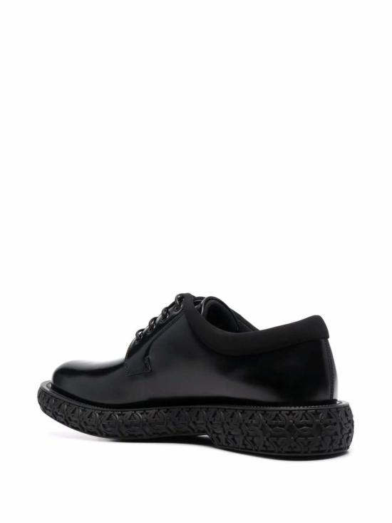  살바토레 페라가모 드레스 슈즈 페라가모 마크 레더 더비 슈즈 블랙 - SALVATORE FERRAGAMO