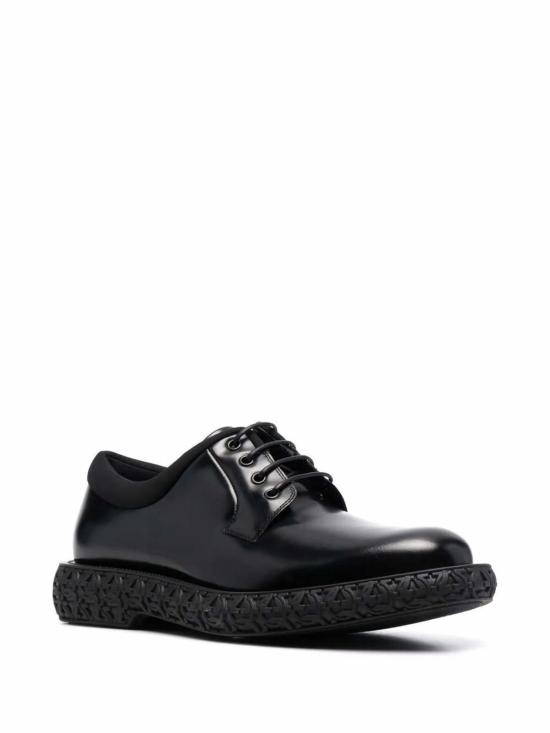  살바토레 페라가모 드레스 슈즈 페라가모 마크 레더 더비 슈즈 블랙 - SALVATORE FERRAGAMO