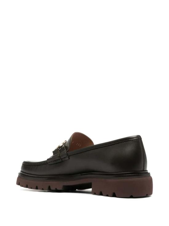  살바토레 페라가모 로퍼 페라가모 간치니 청키 레더  브라운 - SALVATORE FERRAGAMO