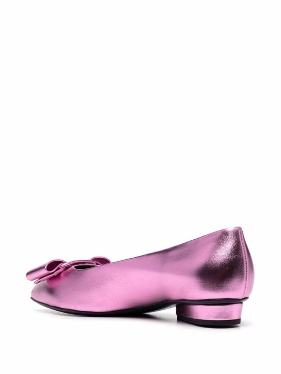  살바토레 페라가모 플랫 슈즈 페라가모 비바 보우 디테일 발레리나 슈즈 핑크 - SALVATORE FERRAGAMO