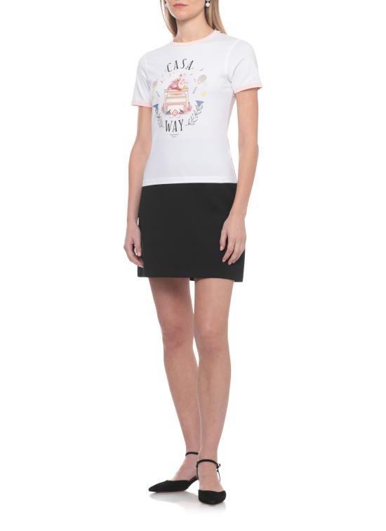 26FW 카사블랑카 반팔 티셔츠 WPF26JTS04901 WHITE PIMA - CASABLANCA